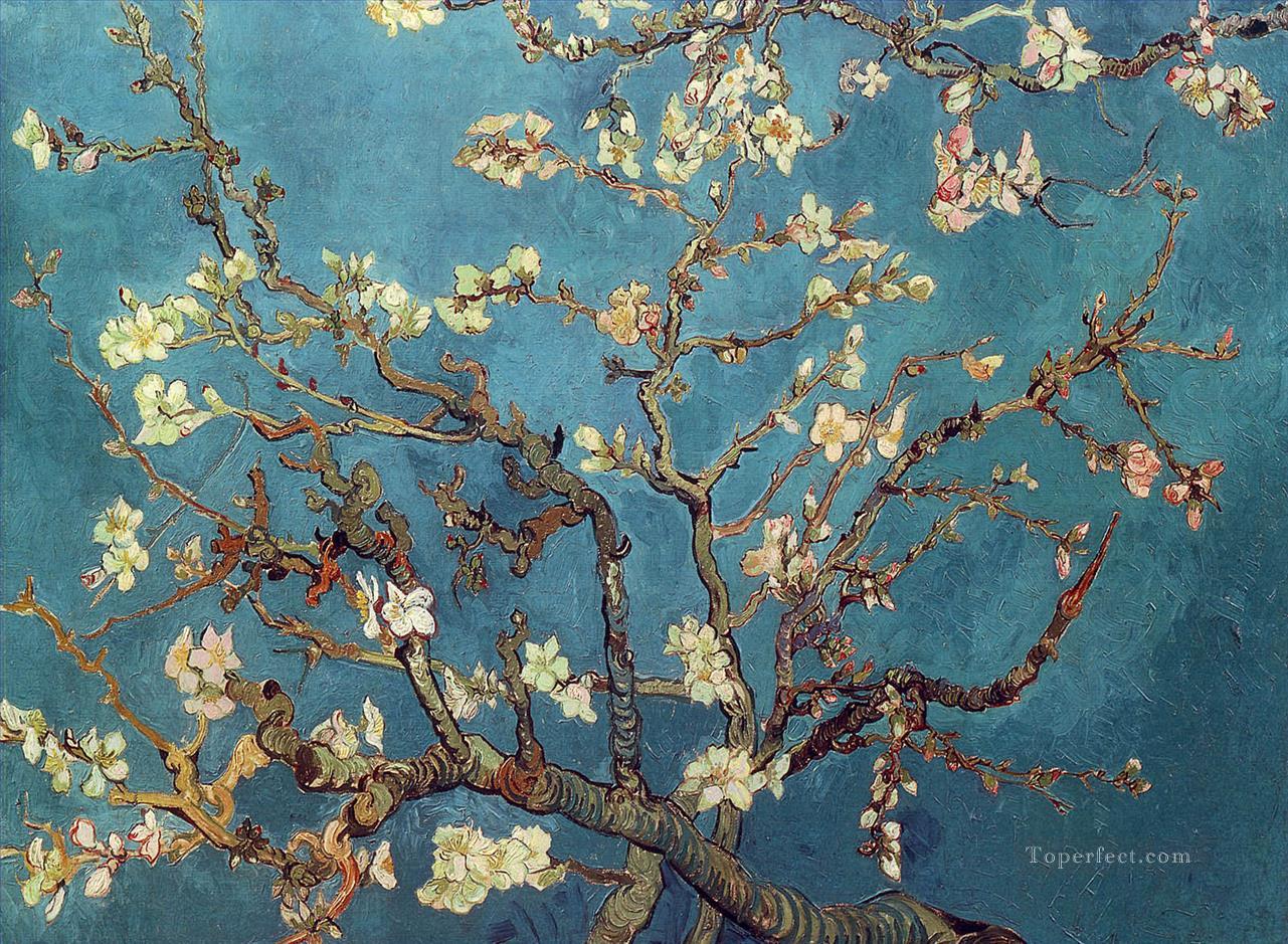 Zweig eines Mandelbaum in blühen van Gogh Ölgemälde